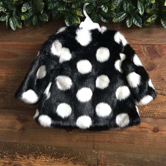 ⭐️HOST PICK⭐️ KATE SPADE Girls Fur Polka Dot Coat - Picture 3 of 8